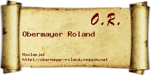 Obermayer Roland névjegykártya