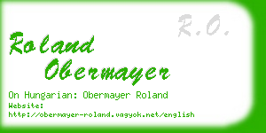 roland obermayer business card